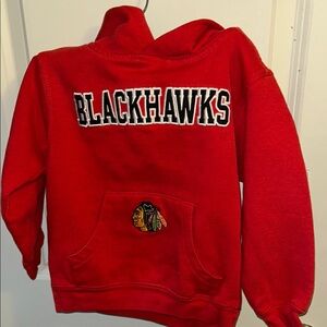 Chicago Blackhawks 4T Red Hoodie. Gently Used. Smoke free home, dog free home.